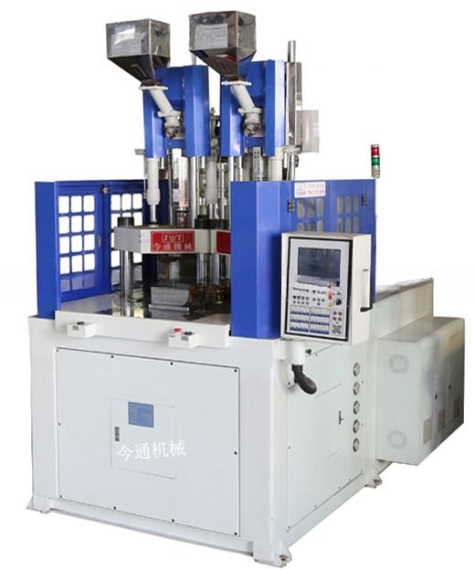 PP 듀얼 컬러 나이프 핸들 수직 플라스틱 주사 폼핑 머신 JTT-550 2V-3R